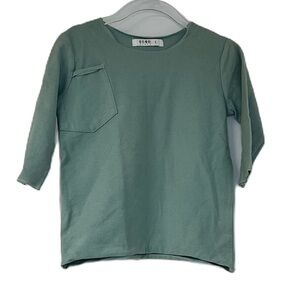 Coco Blanc sz 6 girls 2 piece mint green 3/4 sleeve tee and mini swing skirt fun